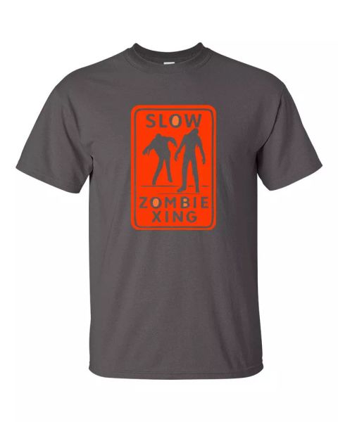 slow zombie xing street crossing sign walking dead orange prnt men's tshirt 703, White;black
slow zombie xing street crossing sign walking dead orange prnt men's tshirt 703, White;black