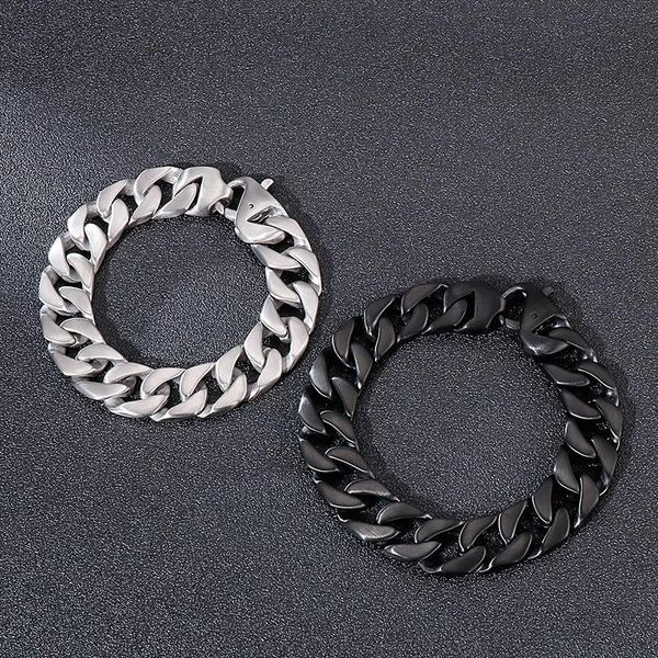 european and american men's titanium steel jewelry casting frosted denim bracelet creative domineering retro link, chain, Black
european and american men's titanium steel jewelry casting frosted denim bracelet creative domineering retro link, chain, Black