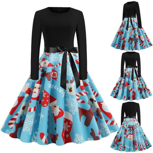 casual dresses women big swing elegant print dress christmas long sleeve belt vintage robe plus size 2022 vestidos #4, Black;gray
casual dresses women big swing elegant print dress christmas long sleeve belt vintage robe plus size 2022 vestidos #4, Black;gray