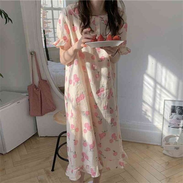 women's sleepwear summer fruit printing pajamas soft loose femme casual chic brief cotton short sleeve home wear night cfc0, Black;red
women's sleepwear summer fruit printing pajamas soft loose femme casual chic brief cotton short sleeve home wear night cfc0, Black;red