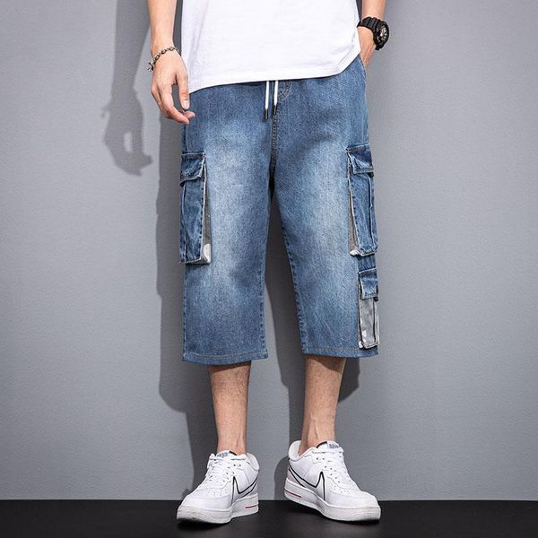 men's jeans 2021 summer straight calf-length pants fashion casual big pocket drawstring elastic waist short male brand,860-1, Blue
men's jeans 2021 summer straight calf-length pants fashion casual big pocket drawstring elastic waist short male brand,860-1, Blue