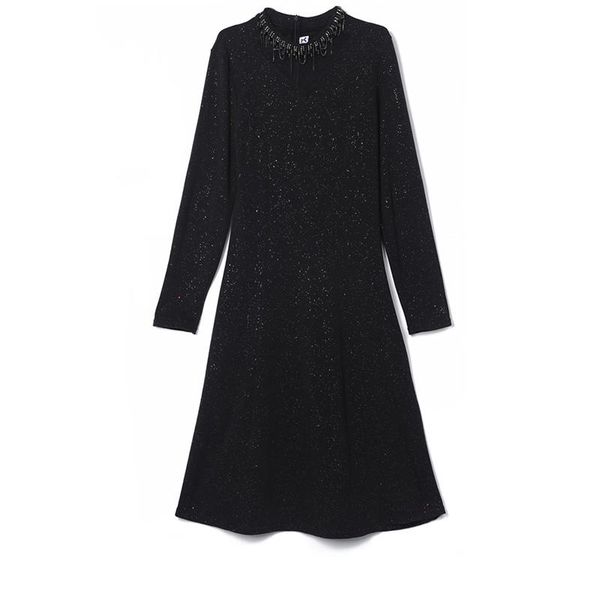 black elegant winter autumn style long sleeve dress women splicing party office plus size thick warm robe vestidos casual dresses, Black;gray
black elegant winter autumn style long sleeve dress women splicing party office plus size thick warm robe vestidos casual dresses, Black;gray