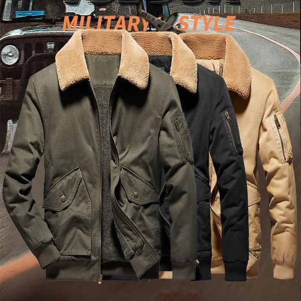 men's jackets winter cashmere jacket men 2021 fleece bomber mens military pilot coat warm flight male army coats, Black;brown
men's jackets winter cashmere jacket men 2021 fleece bomber mens military pilot coat warm flight male army coats, Black;brown