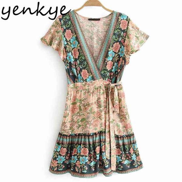 vintage patchwork floral print wrap dress women v neck short sleeve holiday summer femme a-line vestido 210514, Black;gray
vintage patchwork floral print wrap dress women v neck short sleeve holiday summer femme a-line vestido 210514, Black;gray