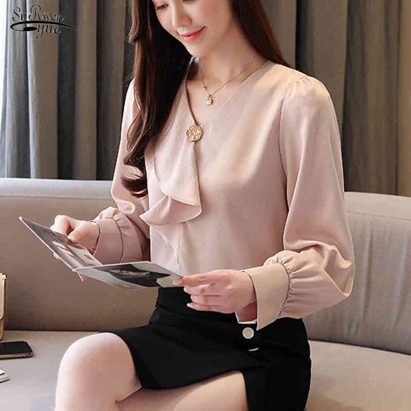 korean fashion clothing spring chiffon blouse women solid ol ruffles v-neck blusas femininas shirt 8188 50 210508, White
korean fashion clothing spring chiffon blouse women solid ol ruffles v-neck blusas femininas shirt 8188 50 210508, White