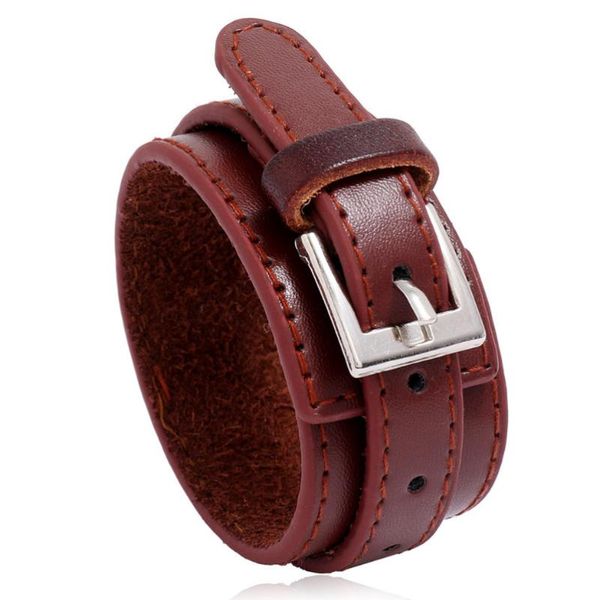 punk fashion men women casual bracelet black brown leather simple charm wristbands belt biker bangle vintage rock jewelry bracelets, Golden;silver
punk fashion men women casual bracelet black brown leather simple charm wristbands belt biker bangle vintage rock jewelry bracelets, Golden;silver
