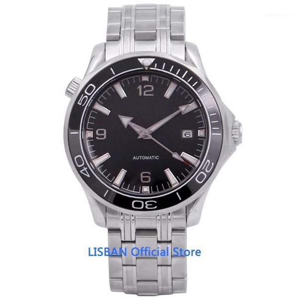 wristwatches 41mm sterile dial mens mechanical watch miyota movement sapphire crystal luminous waterproof automatic wristwatch men, Slivery;brown
wristwatches 41mm sterile dial mens mechanical watch miyota movement sapphire crystal luminous waterproof automatic wristwatch men, Slivery;brown