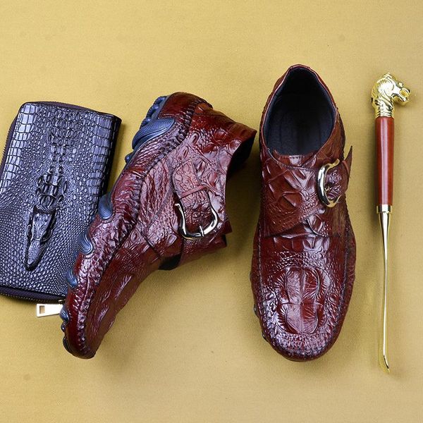 boots model men genuine leather british crocodile stylish guy's shoes winter, Black
boots model men genuine leather british crocodile stylish guy's shoes winter, Black