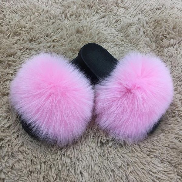 slippers women fur fluffy real slides female sandals with home cute plush shoes, Black
slippers women fur fluffy real slides female sandals with home cute plush shoes, Black