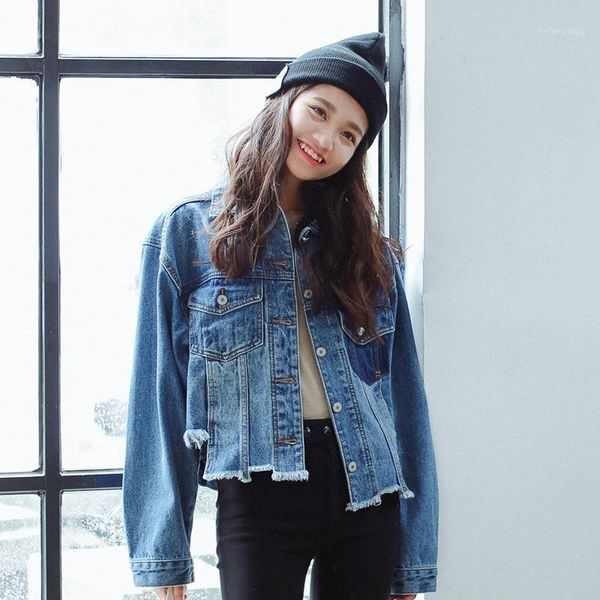 women's jackets jean jacket 2021 women autumn winter fashion outerwear denim jeans streetwear female ladies ta805, Black;brown
women's jackets jean jacket 2021 women autumn winter fashion outerwear denim jeans streetwear female ladies ta805, Black;brown