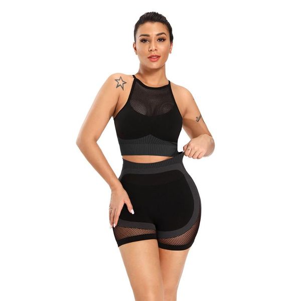 yoga outfit sports shorts suit women's padded push up bra seamless elastic slim breech carrying fitness set
yoga outfit sports shorts suit women's padded push up bra seamless elastic slim breech carrying fitness set