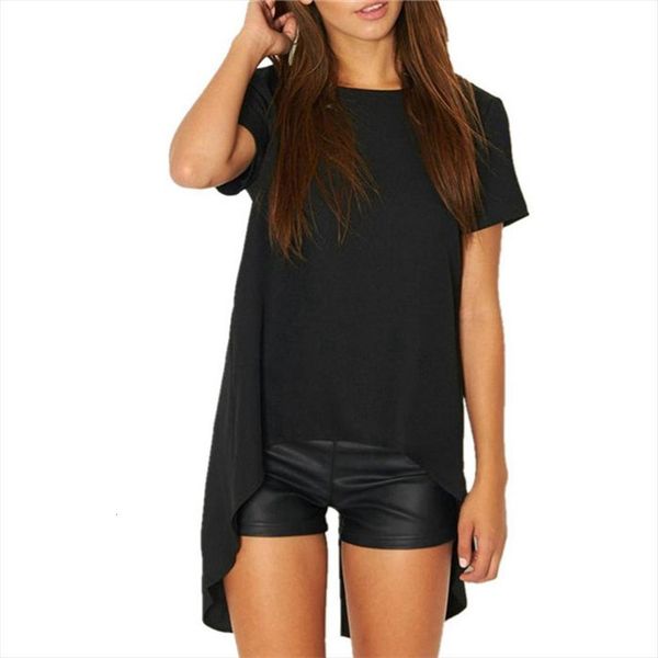 solid chiffon short front long womens shirts back dovetail summer catwalk style ladies fashion, White
solid chiffon short front long womens shirts back dovetail summer catwalk style ladies fashion, White
