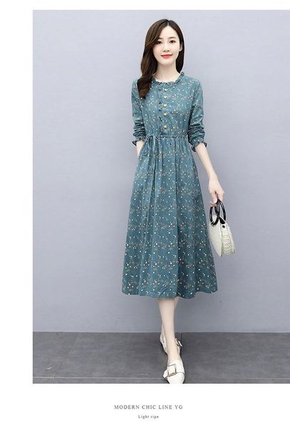 spring and autumn women's dress style waist reduction age show thin temperament casual dresses long sleeve ., Black;gray
spring and autumn women's dress style waist reduction age show thin temperament casual dresses long sleeve ., Black;gray