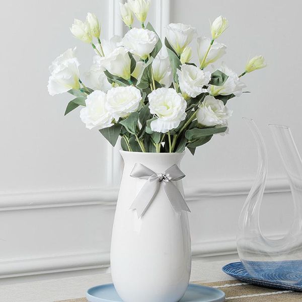 decorative flowers & wreaths 4 heads/bunch artificial eustoma silk christmas home diy decoration wedding bouquet r19
decorative flowers & wreaths 4 heads/bunch artificial eustoma silk christmas home diy decoration wedding bouquet r19