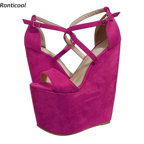 dress shoes rontic women summer sandals faux suede super high wedges heels open toe gorgeous fuchsia redd black cosplay us size 5-13
dress shoes rontic women summer sandals faux suede super high wedges heels open toe gorgeous fuchsia redd black cosplay us size 5-13