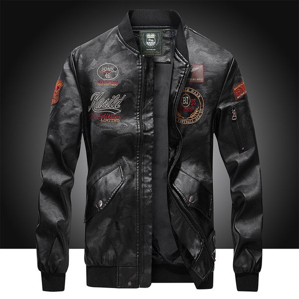 Fashion Leather Men's Jacket Autumn and Winter Plush Tide Wash Pu Motorcycle, Regular black
Fashion Leather Men's Jacket Autumn and Winter Plush Tide Wash Pu Motorcycle, Regular black