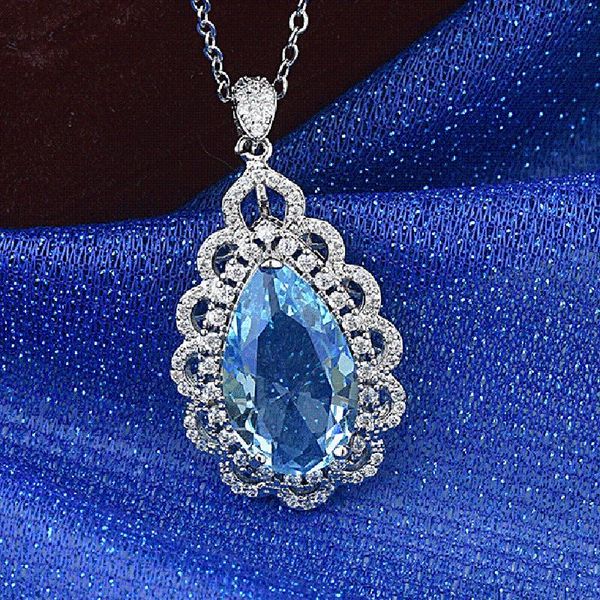 pendant necklaces 2021 luxury fashion water drop blue zircon necklace for women silver plated engagement wedding female jewelry party gifts
pendant necklaces 2021 luxury fashion water drop blue zircon necklace for women silver plated engagement wedding female jewelry party gifts