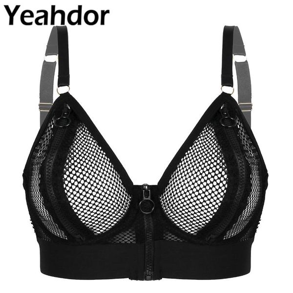 bras women zipper see-through mesh underwire lingerie bra adjustable spaghetti strap hollow out brassiere femme exotic underwear, Red;black
bras women zipper see-through mesh underwire lingerie bra adjustable spaghetti strap hollow out brassiere femme exotic underwear, Red;black