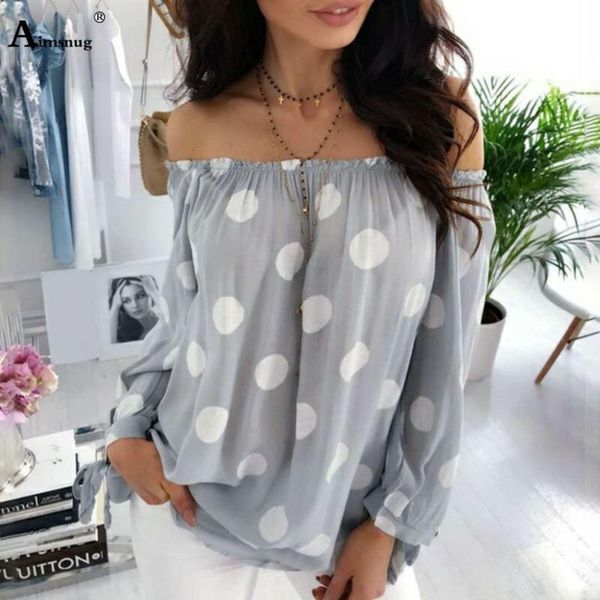 5xl plus large size women's blouses summer leisure blouse loose polka dot print slash neck long sleeve shirts, White
5xl plus large size women's blouses summer leisure blouse loose polka dot print slash neck long sleeve shirts, White