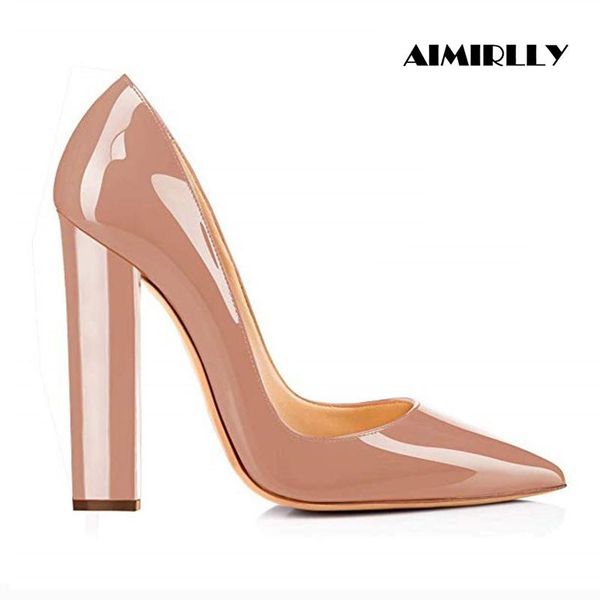 fashion women's shoes pointed toe high heels pumps block heel ladies party clubwear work career footwear patent leather slip on dress, Black
fashion women's shoes pointed toe high heels pumps block heel ladies party clubwear work career footwear patent leather slip on dress, Black