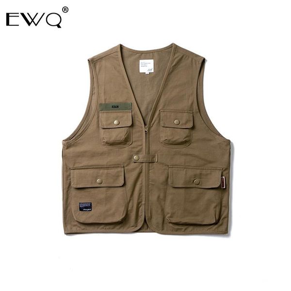 men's vests ewq / korean style sleeveless jakcet 2021 spring summer many pocket vest tide causal work clothes waistcoat 9y757, Black;white
men's vests ewq / korean style sleeveless jakcet 2021 spring summer many pocket vest tide causal work clothes waistcoat 9y757, Black;white