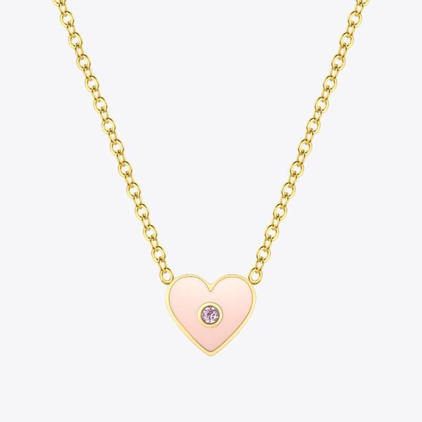 pendant necklaces enfashion zircon pink heart necklace for women gold color chain stainless steel fashion jewelry bijoux femme p213206, Silver
pendant necklaces enfashion zircon pink heart necklace for women gold color chain stainless steel fashion jewelry bijoux femme p213206, Silver
