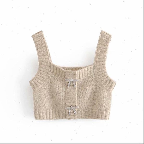 womens camis elegant women bow diamond button knitted fashion ladies square collar streetwear female sweet girls chic, White
womens camis elegant women bow diamond button knitted fashion ladies square collar streetwear female sweet girls chic, White