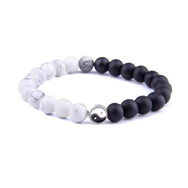 beaded, strands 2021 natural stone frosted tai chi yin yang beaded bracelet men's and women's charm bangle jewelry friend gift, Black
beaded, strands 2021 natural stone frosted tai chi yin yang beaded bracelet men's and women's charm bangle jewelry friend gift, Black