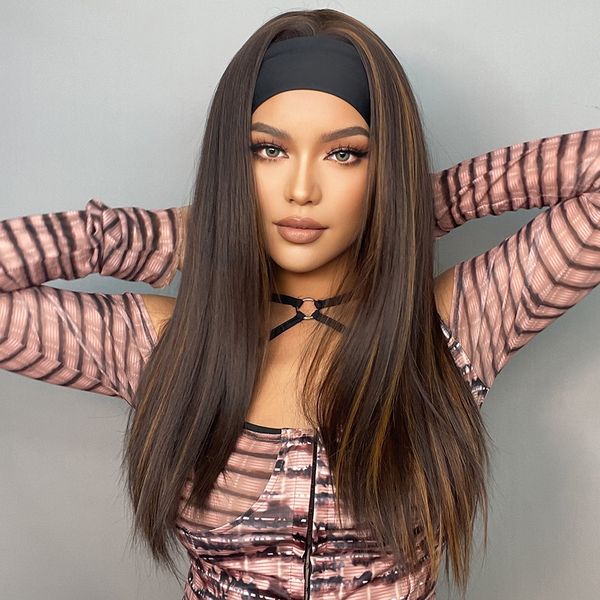 costume accessories easihair long straight synthetic headband wigs for women brown highlight wigs natural hair heat resistant wigs cosplay, Silver
costume accessories easihair long straight synthetic headband wigs for women brown highlight wigs natural hair heat resistant wigs cosplay, Silver