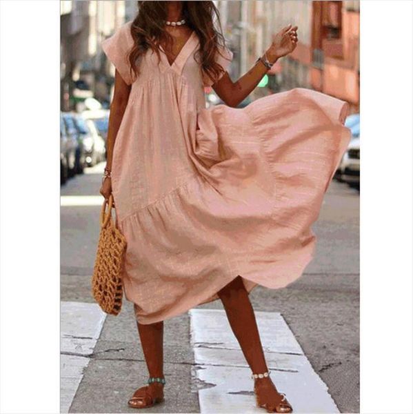 v neck summer casual womens dresses short sleeve plus size a line ruffles maxi for robe femme 5xl, Black;gray
v neck summer casual womens dresses short sleeve plus size a line ruffles maxi for robe femme 5xl, Black;gray