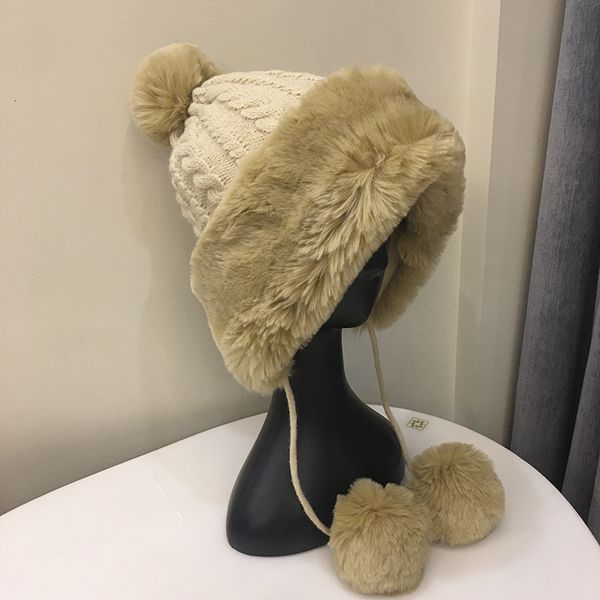 wool hat female korean version lovely lei feng autumn and winter ear protection knitted snow hair ball rabbit trend, Blue;gray
wool hat female korean version lovely lei feng autumn and winter ear protection knitted snow hair ball rabbit trend, Blue;gray
