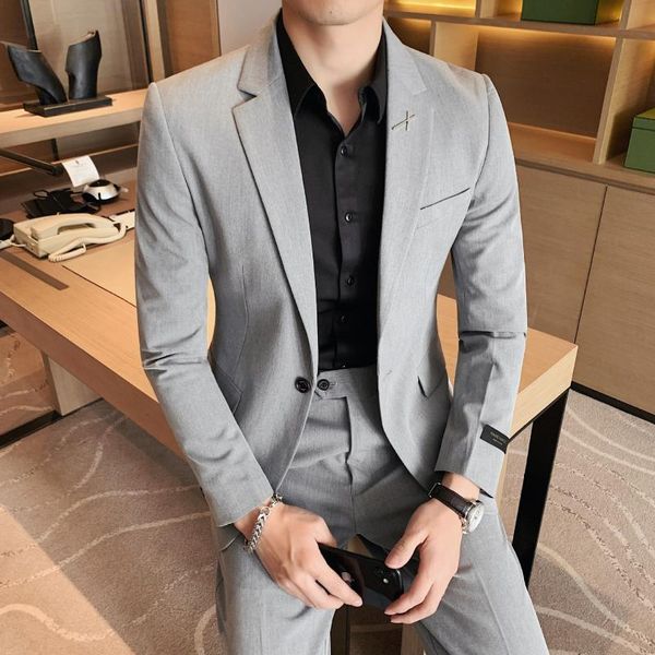 spring men's suit british style slim groom's dress formal suits & blazers, White;black
spring men's suit british style slim groom's dress formal suits & blazers, White;black