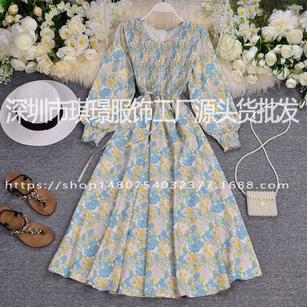 / casual dresses spring summer holiday style floral print round neck elastic bust pullover women's dress, Black;gray
/ casual dresses spring summer holiday style floral print round neck elastic bust pullover women's dress, Black;gray