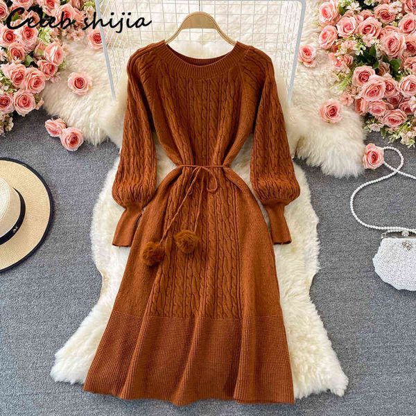 autumn lantern sleeve knitted dress woman o-neck lace-up sweater dress vestido female winter apricot elegant long knit clothing y1204, Black;gray
autumn lantern sleeve knitted dress woman o-neck lace-up sweater dress vestido female winter apricot elegant long knit clothing y1204, Black;gray
