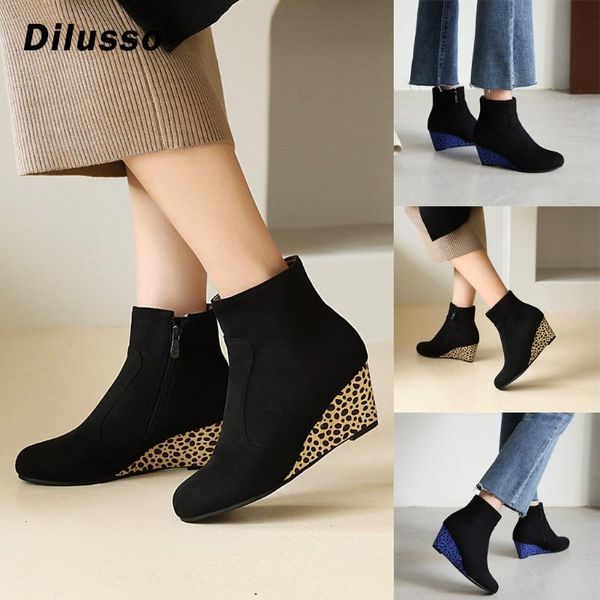 boots large size women's platform ankle round toe wedges plus short female autumn winter leopard print mujer#d3, Black
boots large size women's platform ankle round toe wedges plus short female autumn winter leopard print mujer#d3, Black