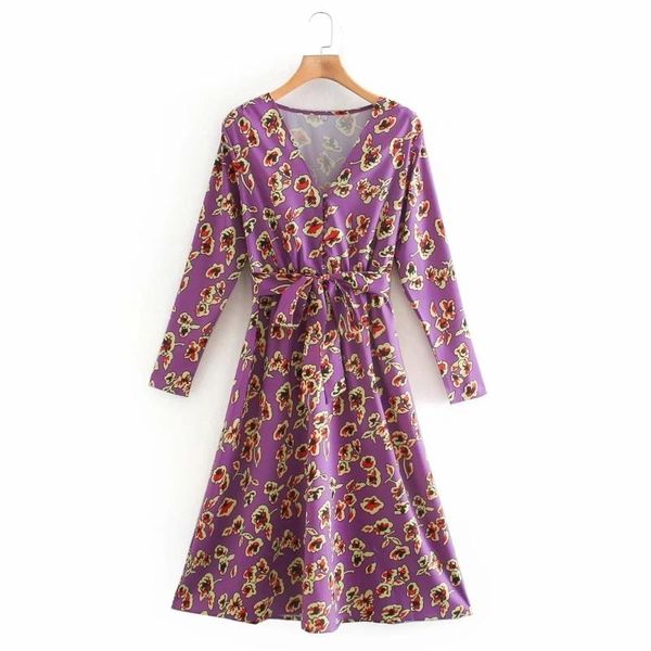 casual dresses fashion women floral printing violet midi dress female v neck sashes long sleeve clothes high street loose vestido d6998, Black;gray
casual dresses fashion women floral printing violet midi dress female v neck sashes long sleeve clothes high street loose vestido d6998, Black;gray