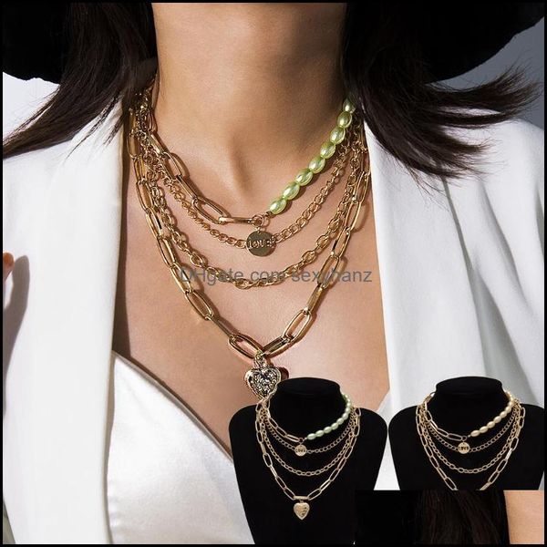 & pendants chokers vintage women necklace metal gold mti-layer lock love ladies jewelry gift fashion niche necklaces aessory drop delivery 2, Golden;silver
& pendants chokers vintage women necklace metal gold mti-layer lock love ladies jewelry gift fashion niche necklaces aessory drop delivery 2, Golden;silver