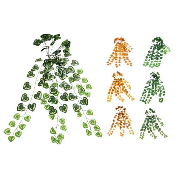 hanging fake vine artificial decorative 11 heads plastic vivid ivy leaf for home cafe flowers & wreaths
hanging fake vine artificial decorative 11 heads plastic vivid ivy leaf for home cafe flowers & wreaths
