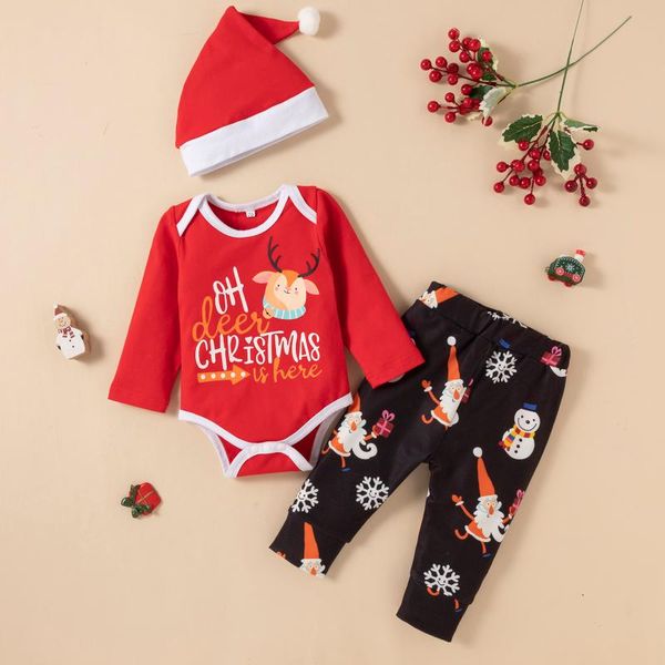 clothing sets focusnorm 0-12m infant baby boys girls christmas clothes set 3pcs letter print long sleeve romper+snowman pants hats, White
clothing sets focusnorm 0-12m infant baby boys girls christmas clothes set 3pcs letter print long sleeve romper+snowman pants hats, White