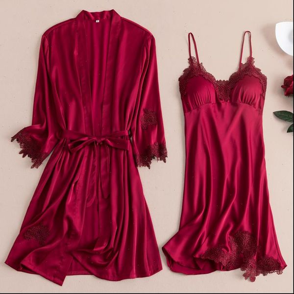 satin kimono bathrobe robe nightwear womens sleepwears 2pcs soft sleep set spring night wear intimate lingerie lace homewear, Black;red
satin kimono bathrobe robe nightwear womens sleepwears 2pcs soft sleep set spring night wear intimate lingerie lace homewear, Black;red