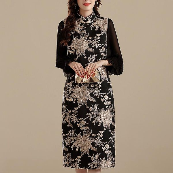 casual dresses cheongsam female spring and autumn young elegant mid-length retro jacquard chinese style women's vest dress s-xxl, Black;gray
casual dresses cheongsam female spring and autumn young elegant mid-length retro jacquard chinese style women's vest dress s-xxl, Black;gray