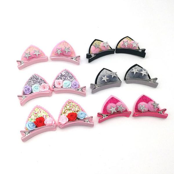 hair accessories cute cat ear children hairpin sweet bangs clip broken sequined five-pointed star hairball women girls, Slivery;white
hair accessories cute cat ear children hairpin sweet bangs clip broken sequined five-pointed star hairball women girls, Slivery;white
