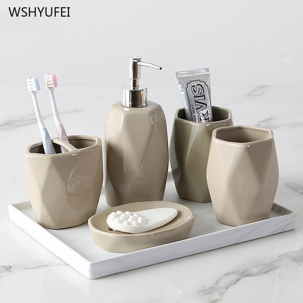 bath accessory set nordic ceramic bathroom wash accessories creative diamond shape toothbrush holder emulsion bottles tray wedding gift
bath accessory set nordic ceramic bathroom wash accessories creative diamond shape toothbrush holder emulsion bottles tray wedding gift