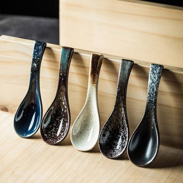 spoons japanese-style retro ceramic small soup spoon kitchen cooking utensil tool teaspoon catering accessories
spoons japanese-style retro ceramic small soup spoon kitchen cooking utensil tool teaspoon catering accessories