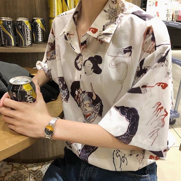 arrival cartoon halter anime comic womens shirt print fashion loose casual lapel half sleeve women blouse single breasted cardigan, White
arrival cartoon halter anime comic womens shirt print fashion loose casual lapel half sleeve women blouse single breasted cardigan, White