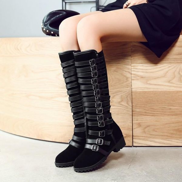 boots oversized women long woman over the knee boot pure color buckle decoration suede high-heeled, Black
boots oversized women long woman over the knee boot pure color buckle decoration suede high-heeled, Black