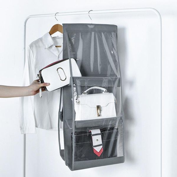 storage bags 6 pocket hanging handbag organizer purse holder dust-proof wardrobe closet bag for tote hat clothing
storage bags 6 pocket hanging handbag organizer purse holder dust-proof wardrobe closet bag for tote hat clothing