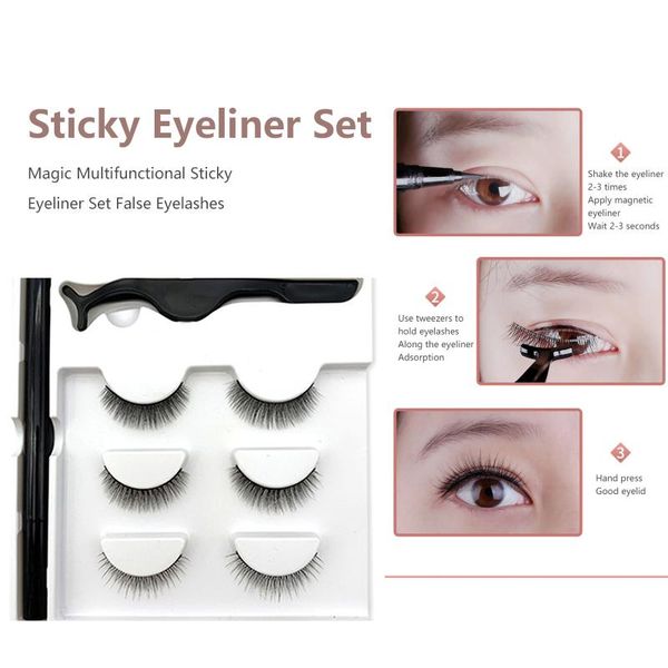 false eyelashes 3 pairs waterproof magnetic eyeliner natural tweezer long lashes makeup cosmetic
false eyelashes 3 pairs waterproof magnetic eyeliner natural tweezer long lashes makeup cosmetic