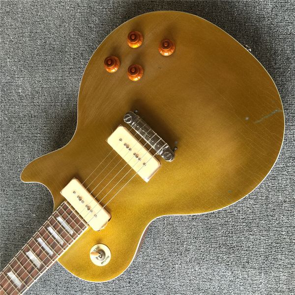 standard electric guitar p90 pickups golden color mahogany body silver hardware rosewood fingerboard high quality
standard electric guitar p90 pickups golden color mahogany body silver hardware rosewood fingerboard high quality