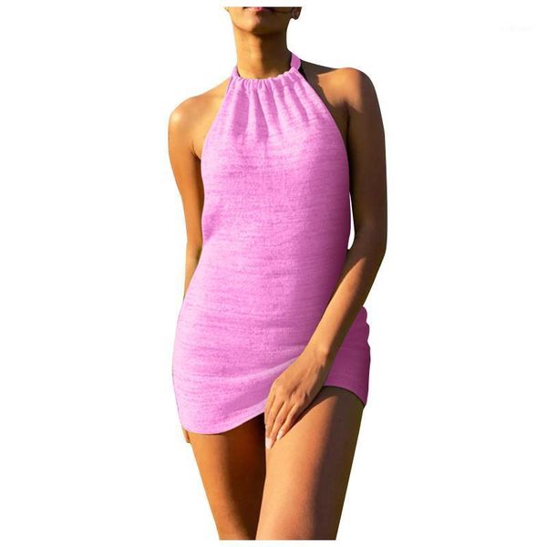 casual dresses women's dress summer 2021 fashion solid color sundress halter tie back sleeveless slim vestido de mujer, Black;gray
casual dresses women's dress summer 2021 fashion solid color sundress halter tie back sleeveless slim vestido de mujer, Black;gray